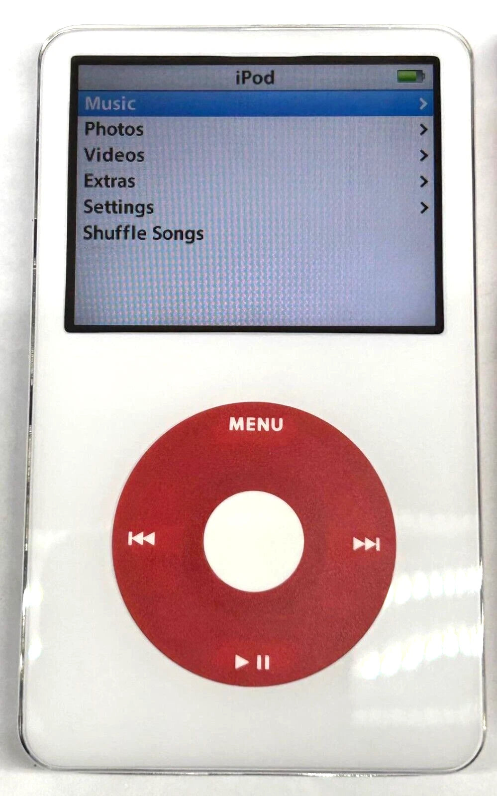 Bluetooth modded Apple iPod Classic 5th White U2 PINK Back Upgraded with 2TB SSD, Custom Media Player , USB C mod upgrade (2TB 3000 mAh)