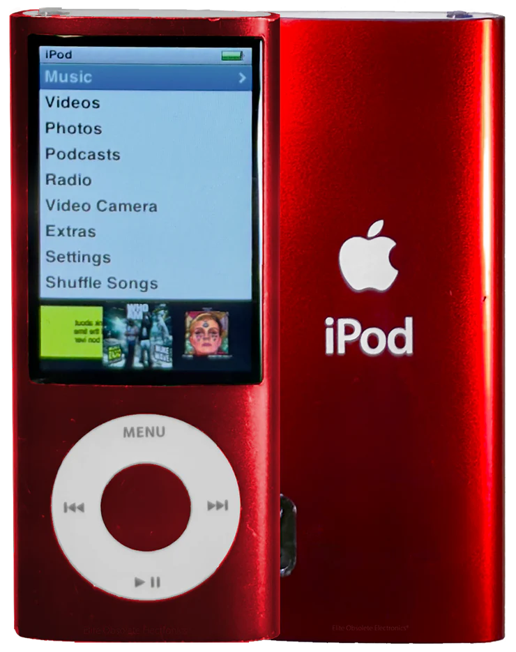 Bluetooth modded Apple iPod nano 5th Red Upgraded with SDXC Card, Custom Media Player , USB C mod upgrade (2TB 3000 mAh)
