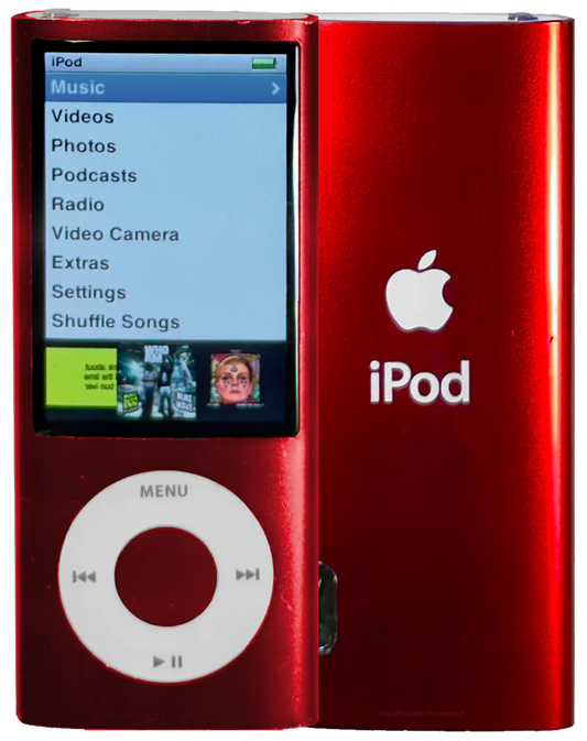 Bluetooth modded Apple iPod nano 5th Red Upgraded with SDXC Card, Custom Media Player , USB C mod upgrade (2TB 3000 mAh)