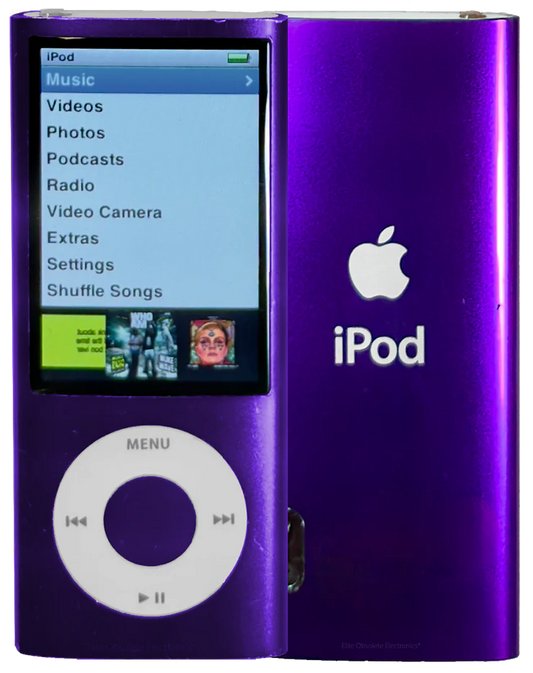Bluetooth modded Apple iPod nano 5th Purple Upgraded with SDXC Card, Custom Media Player , USB C mod upgrade (2TB 3000 mAh)