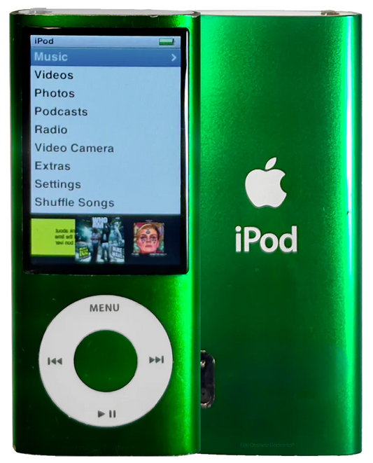 Bluetooth modded Apple iPod nano 5th Green Upgraded with SDXC Card, Custom Media Player , USB C mod upgrade (2TB 3000 mAh)