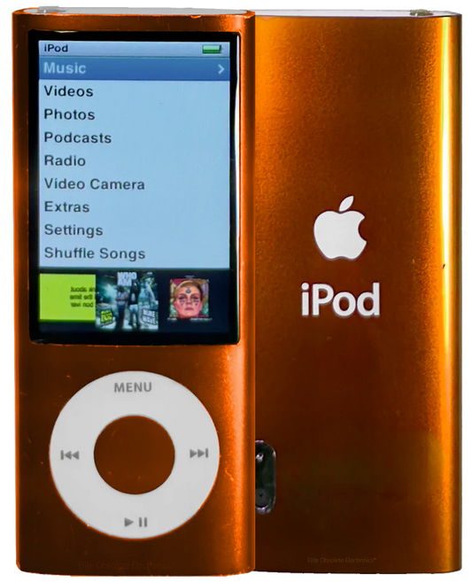 Bluetooth modded Apple iPod nano 5th Orange Upgraded with SDXC Card, Custom Media Player , USB C mod upgrade (2TB 3000 mAh)