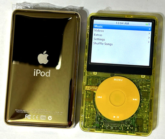 Bluetooth modded Apple iPod Classic 5th Mello Yellow Atomic Upgraded with 2TB SSD, Custom Media Player , USB C mod upgrade (2TB 3000 mAh)